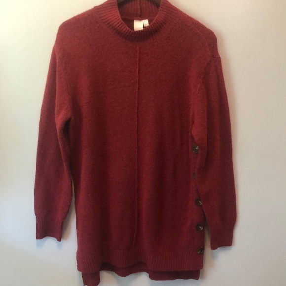 Ady p Woman Sweater- Burgundy-‎ Size Large - Picture 1 of 7